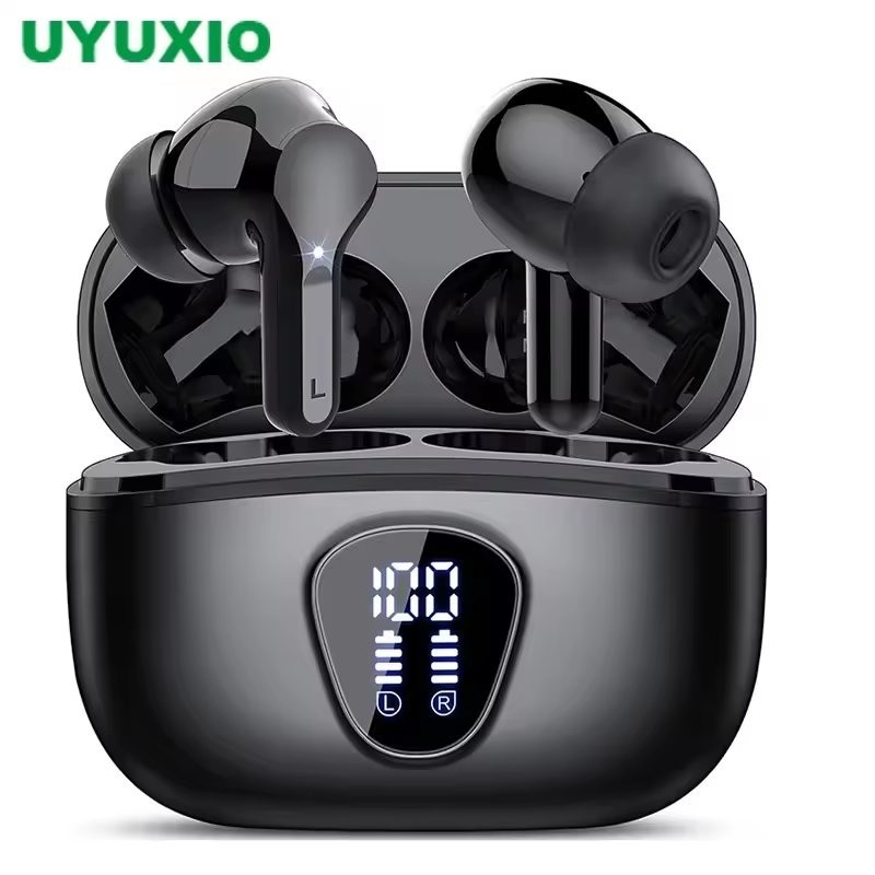 New BT5.3 Wireless Earbuds HiFi Stereo ENC 48H LED Display IP7 Waterproof