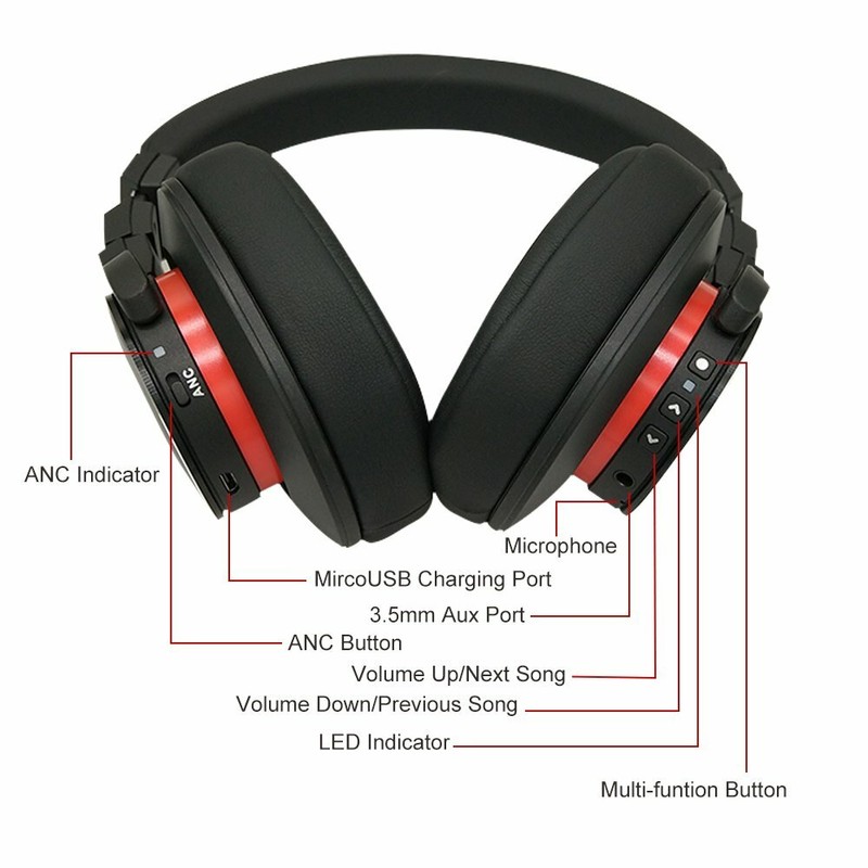 Active Noise Cancelling Headphones,Bluetooth Headphones with Microphone gallery