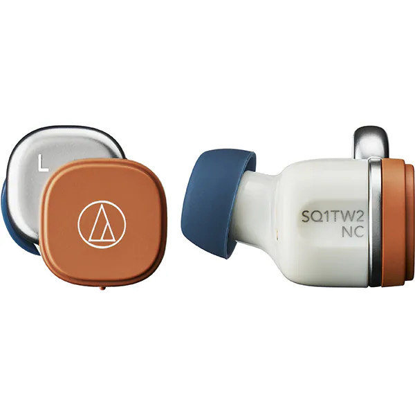 Audio-Technica ATH-SQ1TW2NC True Wireless Noise Cancelling Earbuds white camel gallery