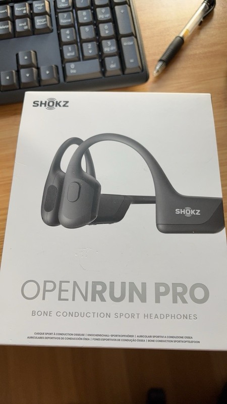 Shokz OpenRun Pro Bone Conduction Open-Ear Sport Headphones – Black