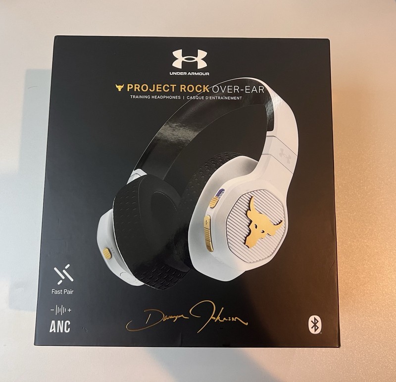 JBL – Under Armour Project Rock Wireless Over-the-Ear Headphones – White Gold