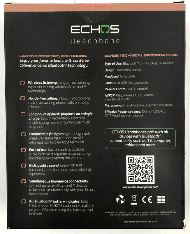 Echos Bluetooth Wireless Headphones Copper Color "Lasting Comfort, Rich Sound" gallery
