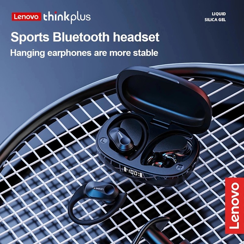 Lenovo LP75 Sports Wireless Earphones with Mics Button Control LED Power Display gallery