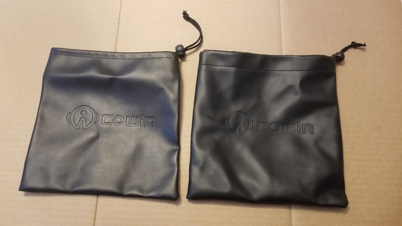 2PC Cowin Black Soft Storage Carry Drawstring Bag Only , VGC