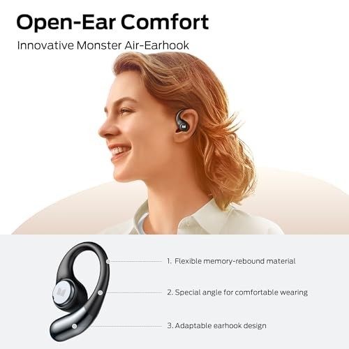 Open Ear Bluetooth Headphones 13mm Driver 21H Playtime Type-C IPX6 Sports gallery