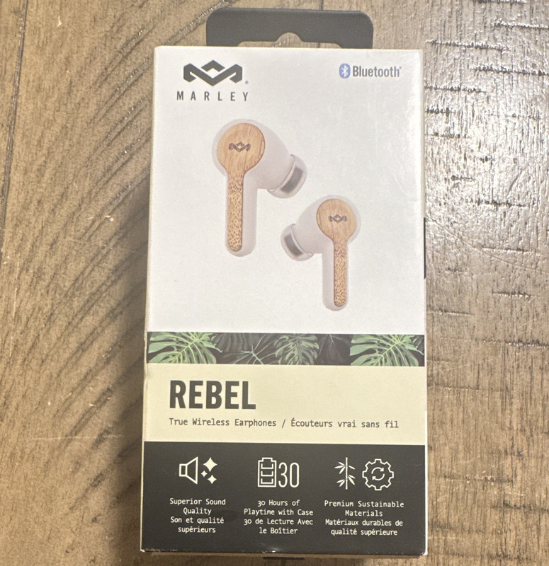 Marley Rebel True Wireless Bluetooth In-Ear Earbuds w/ Wireless Charging Case