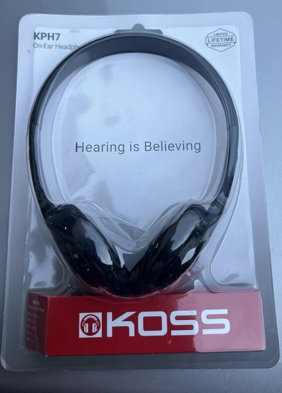 Koss KPH7 On-Ear Headband Headphones Black Adjustable Headband 3.5mm Jack gallery