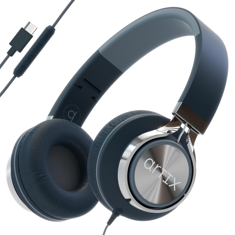 CL750 USB C Wired Headphones with Mic & Volume Control Noise Isolating for iP…
