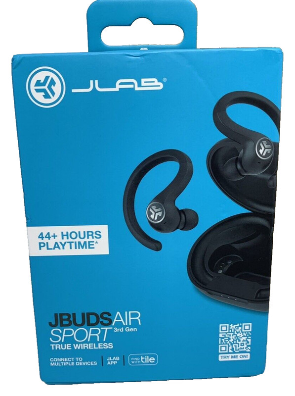 JLab JBuds Air Sport Bluetooth Wireless In-Ear Headphones – Black