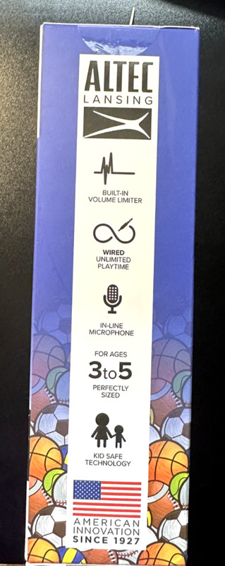 Altec Lansing Kid Safe Wired Headphones Ages 3-5 With Built-in Volume - New gallery