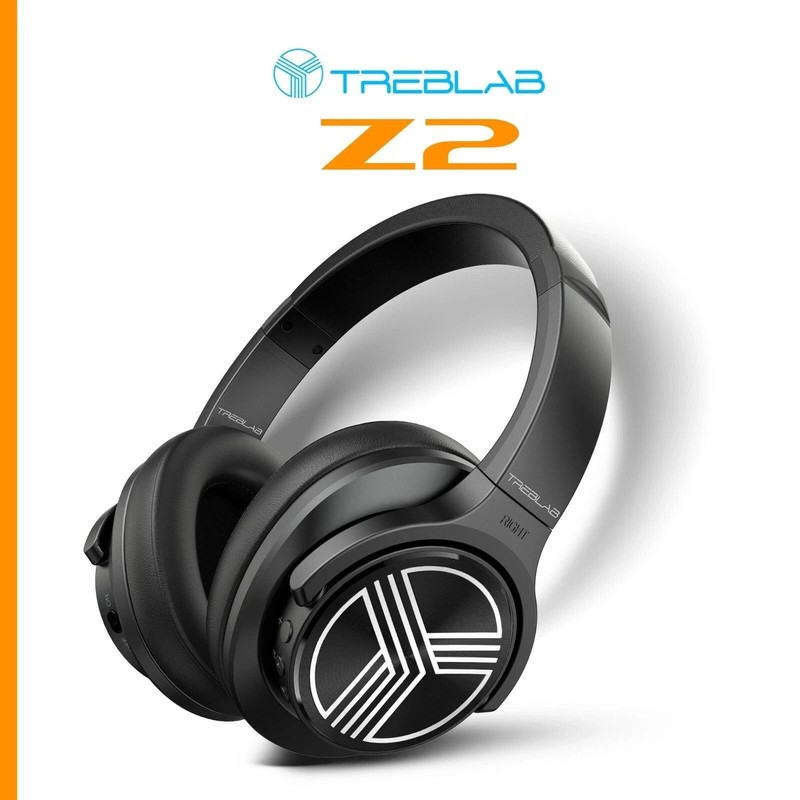 TREBLAB Z2 Active Noise Cancelling Over Ear Headphones Bluetooth Wireless aptX