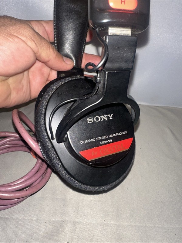Sony MDR-V6 Over the Ear Headphones, Adjustable Head Band, Needs Ear Pads gallery