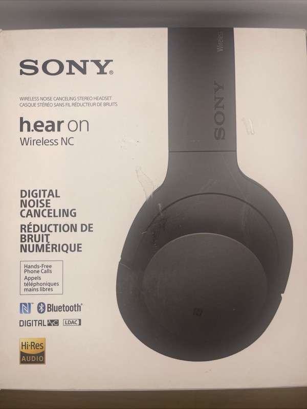 Sony MDR100 h.Ear on Wireless Noise Canceling Bluetooth Headphones – Charcoal