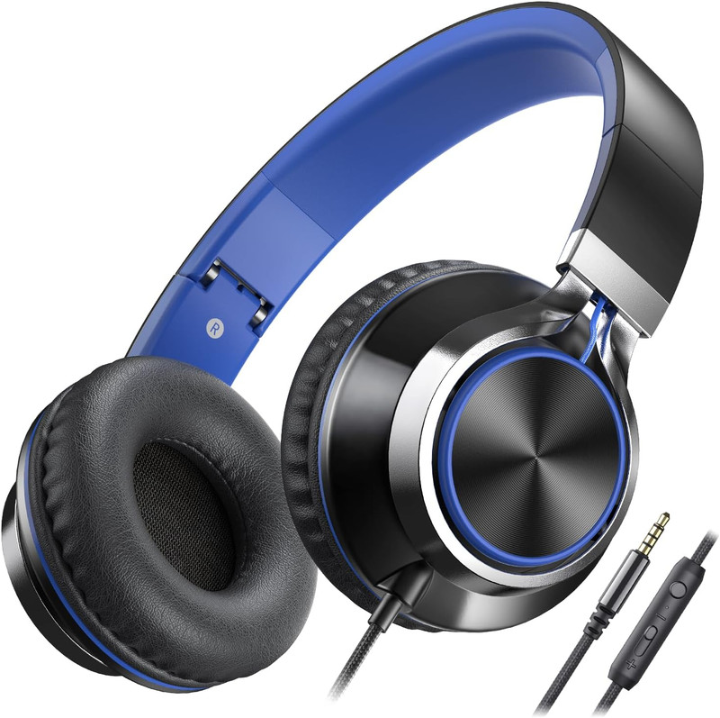 Auriculares Ninos Cable Plegables Microfono Control Volumen 35mm Para Escuela