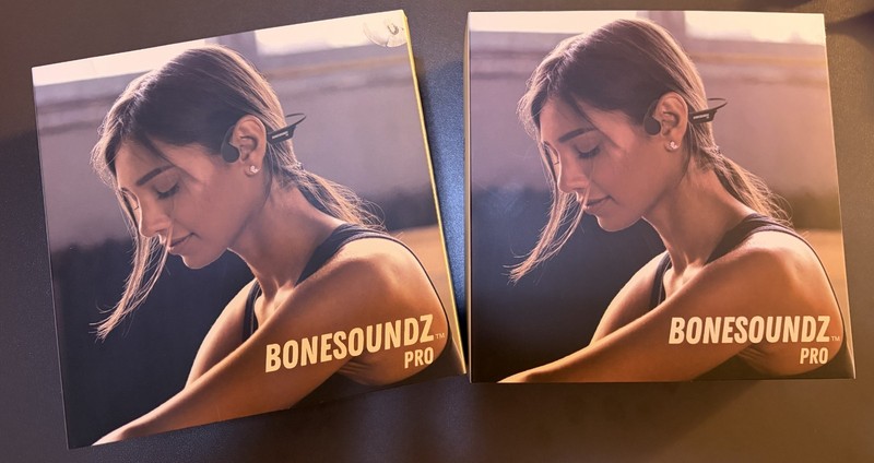 Bonesoundz Pro Bone Conduction Headphones Pink Waterproof Bluetooth Open Box gallery