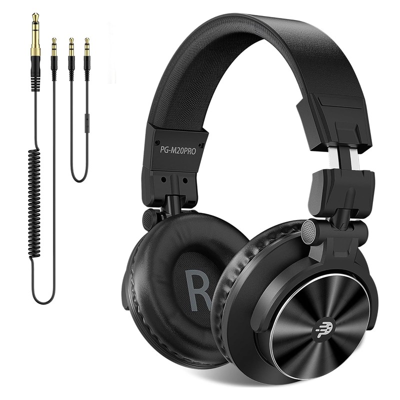 PUPGSIS Over Ear Headphones Wired: Studio Monitor Headphones – Professional 4…