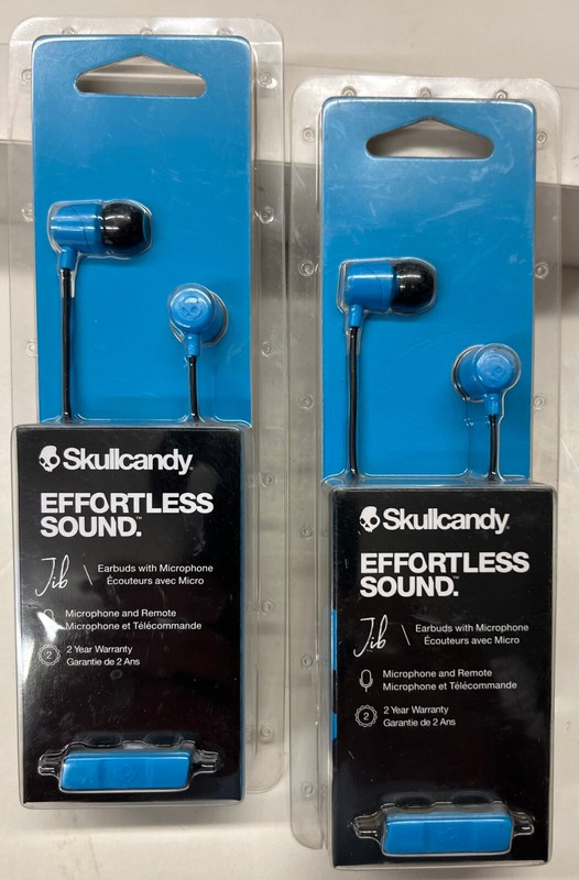 2/$18.99 Skullcandy “Jib” Effortless Sound Earbuds w/Microphone(S2DUYK-M712)BLUE