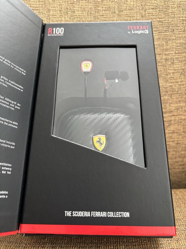 Logic3 R100 Ferrari Collection Noise Isolating In-Ear Earphones (Black) gallery