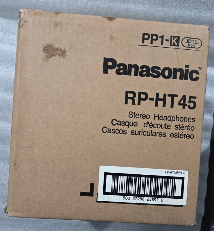 Lot Of 6 Panasonic RP-HT45PP1-K Foldable Headphones In Sealed Box. New Old Stock gallery