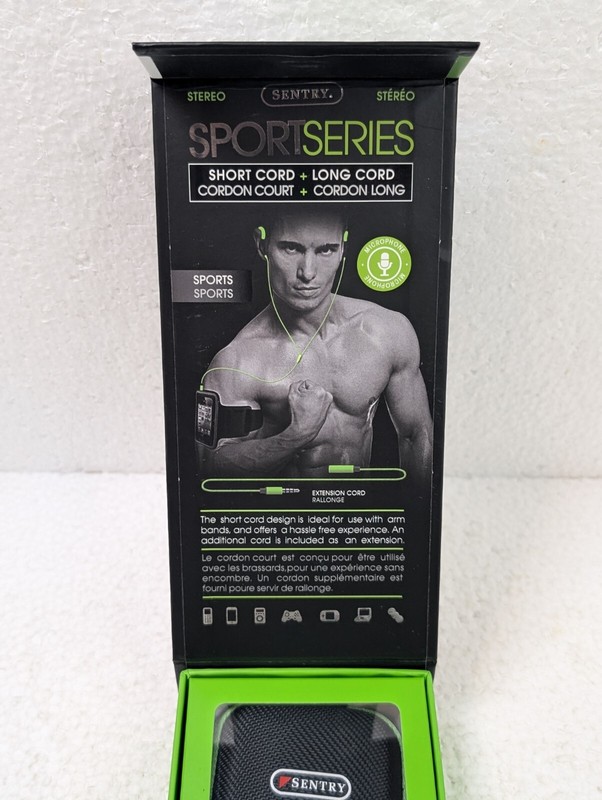 Sentry Warp Around Over Earbud Headphones w/ Mic Sport Series Run Excercise Soft gallery