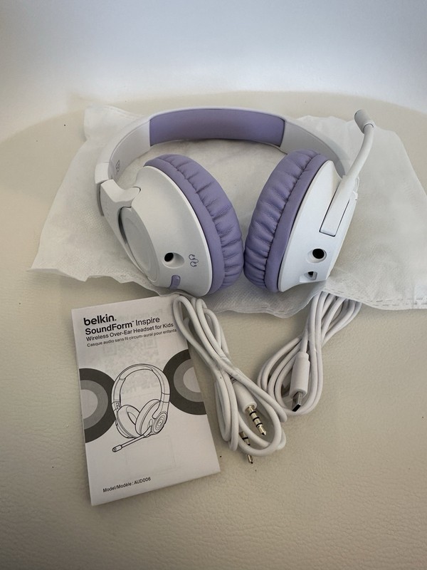 Belkin SoundForm Inspire Wireless Over-Ear Headset for Kids Lavender Online. gallery