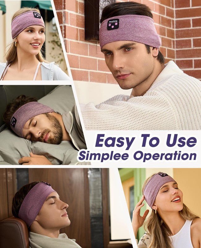 Bluetooth 5.4 Sleep Headphones For Side Sleepers HD Stereo Sport Yoga gallery