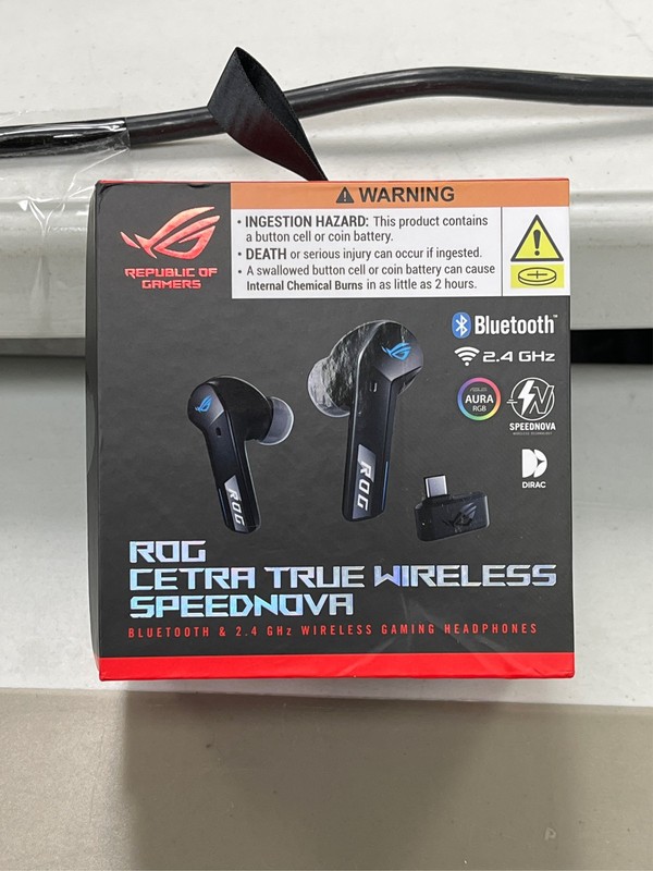 ASUS ROG Cetra True Wireless Gaming Headphones (2.4 GHz & Bluetooth 5.3, ROG Spe