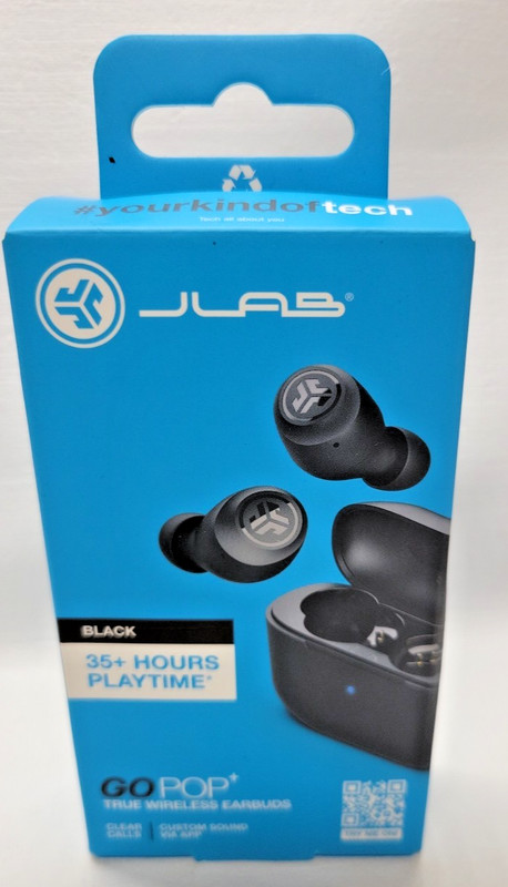 JLAB APP,GO POP TRUE WIRELESS,CLEAR CALLS, W/ CASE , IN EAR, DUAL COINNECT (A1)