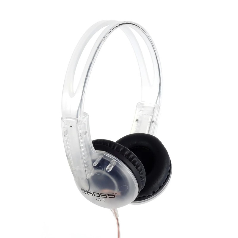 CL5 Portable Headphones (6-Foot Cord) One Size, Clear