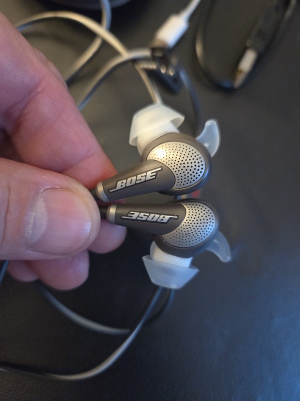 Bose QuietComfort 20 Noise Cancelling Wired Headphones Bose QC20 Gray *Tested* gallery