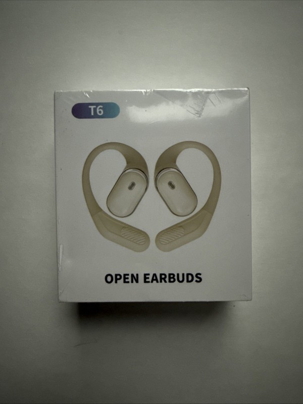 Open Ear Headphones Wireless Earbuds 40HRS Playtime Fast Charging Beige