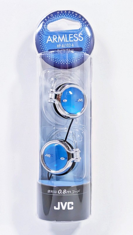 JVC HP-AL102-A Open Ear On-Ear Hook Headphones Lapis Blue Japan New