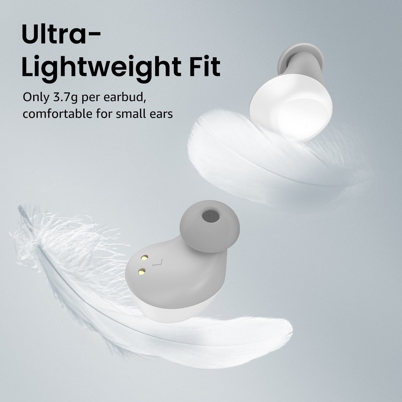 TOZO - A1 Lightweight Wireless Earbuds Headphones, White - Refurbished gallery
