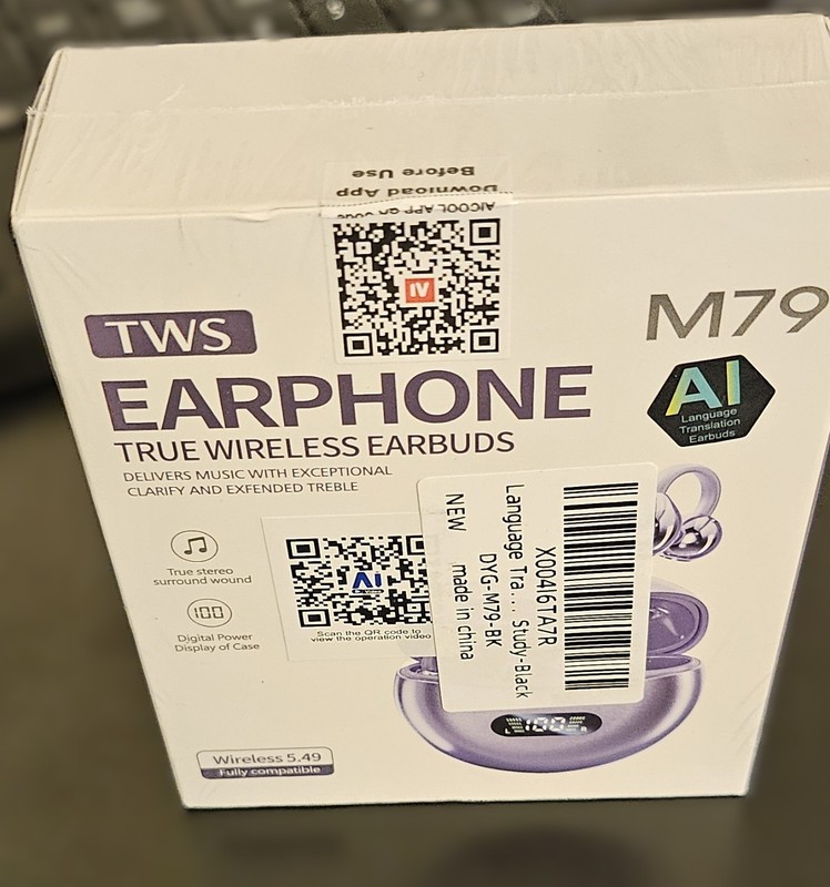 SEALED TWS True Wireless Earbuds M79 Digital Bluetooth w language translator gallery