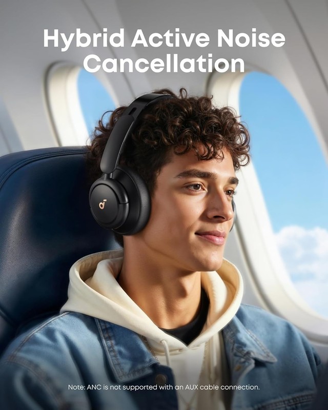 Hybrid Active Noise Cancelling Headphones Bluetooth Over Ear 50H Playtime gallery