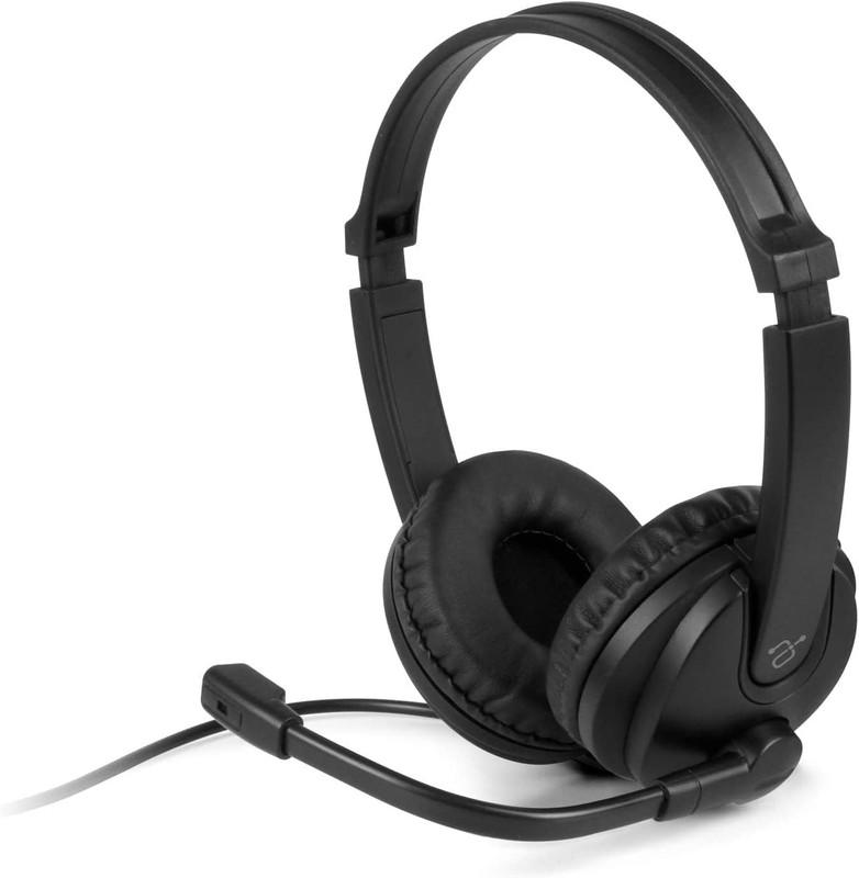 Wired USB Stereo Headset AWHU02FB –Over-Ear Headphones, with Noise Cancelling Bo