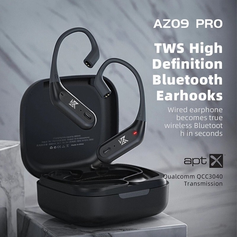 KZ AZ09 Pro QCC3040 Bluetooth 5.2 TWS Upgrade Cable With Charging Case C Pin
