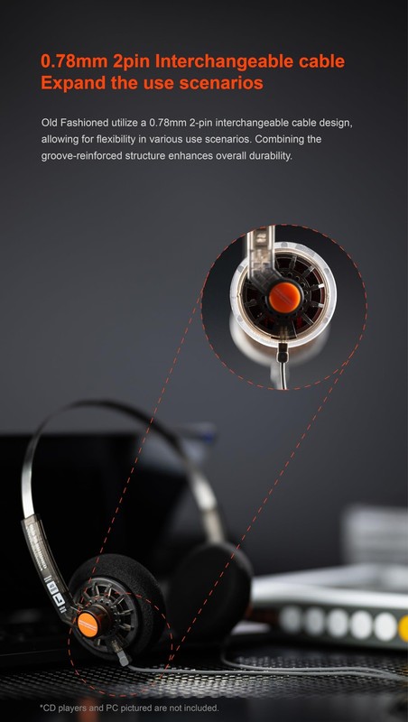 Old Fashioned 40mm On-Ear Headphone with 0.78mm 2pin Open-Back Headphone (3.5... gallery