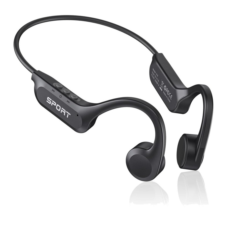 Lightweight Bone Conduction Bluetooth 5.4 Headphones – 10H Playtime, Waterproof