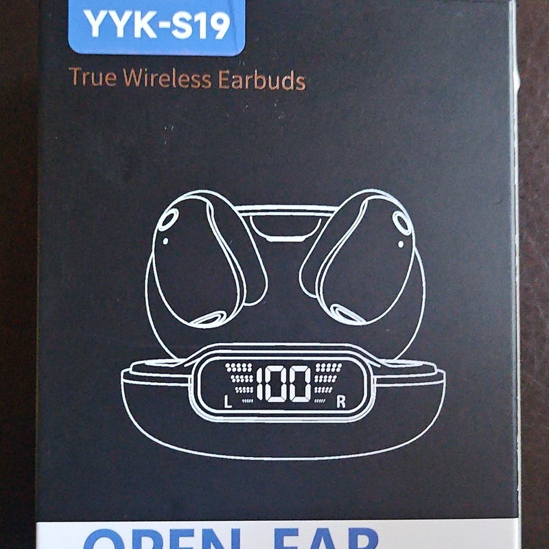 YYK YYK-S19 True Wireless Bluetooth In-Ear Earbuds, Black/White