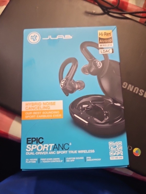 NEW JLab – Epic Sport ANC 3 True Wireless Earbuds – Black ⚡SHIP SAME DAY FREE⚡