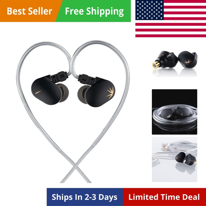 CHU II High Performance Dynamic Driver IEMs Interchangeable Cable in-Ear Head…