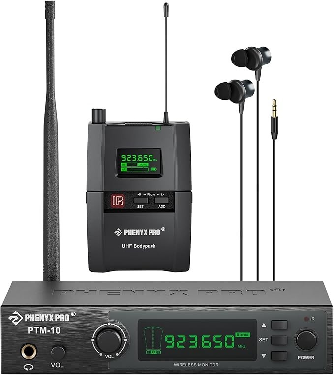 Wireless In Ear Monitor System 900MHz Stereo IEM 160ft Range Rack Mountable gallery