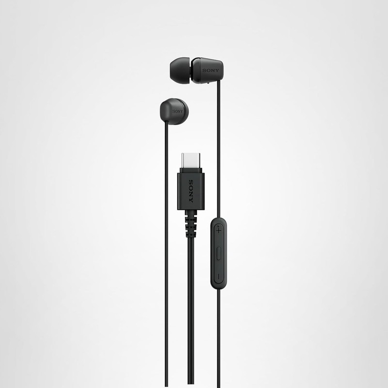 Sony IER-EX15C B Stereo Earbud Headphones Wired In-Ear Earphones USB-C (Black)